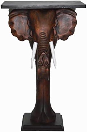 Discover Our Unique Hand-Carved Elephant Table: A Must-Have!