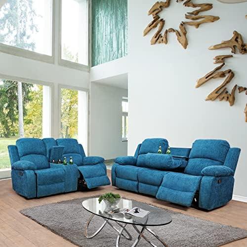 Finding Comfort and Style: Our Review of the Blue Recliner Set