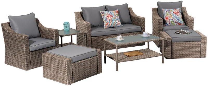 Transforming Our Outdoor Oasis: A Review of the 7-Piece Wicker Set