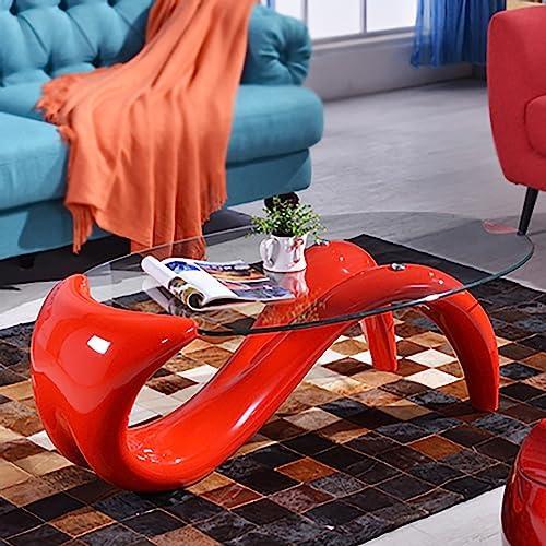 Elevate Our Space: A Review of the Red Oval Glass Coffee Table