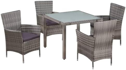 Transform Our Patio with the Stylish 5-Piece Rattan Dining Set