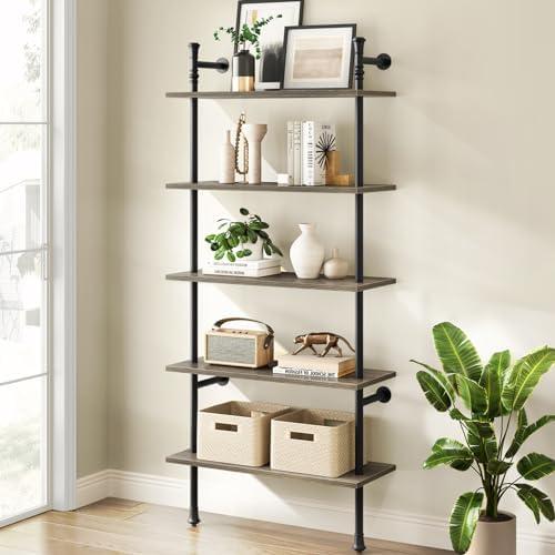 Transform Our Space with the REALYOO 5 Tier Wall Bookshelf