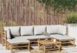 Transform Our Outdoor Oasis with the 7-Piece Bamboo Lounge Set