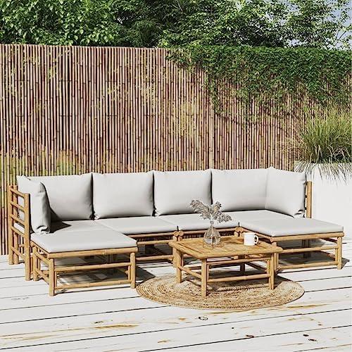 Transform Our Outdoor Oasis with the 7-Piece Bamboo Lounge Set