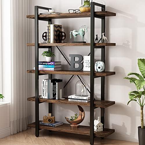 Elevating Our Space: A Review of the 5-Tier Rustic Bookcase