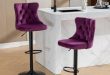 Elevate Our Space: Reviewing Modern Purple Velvet Barstools