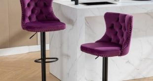 Elevate Our Space: Reviewing Modern Purple Velvet Barstools