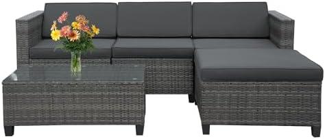 Transform Our Outdoor Space with the 5-Piece Rattan Set