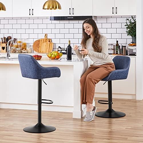 Elevate Our Space: Review of Yaheetech Blue Bar Stools Set