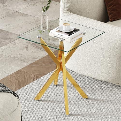 Elevate Our Space: Reviewing the Goujxcy Glass End Table