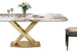 Elevate Our Dining Experiences with the Luxe Marble-Effect Table