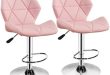 Unwind in Style: Our Review of Pink PU Leather Bar Stools