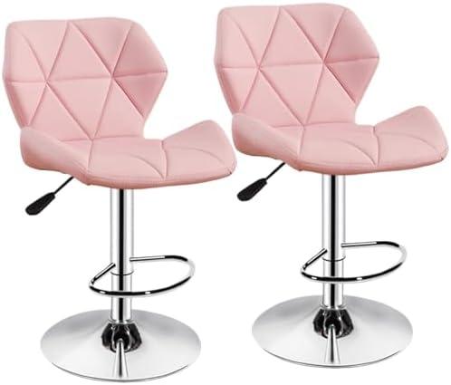 Unwind in Style: Our Review of Pink PU Leather Bar Stools