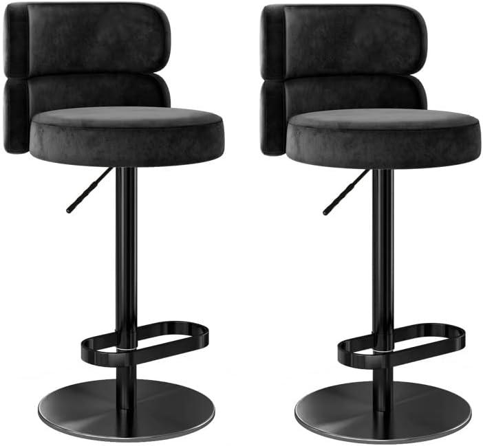 Elevate Our Space: Review of Velvet Swivel Barstools Set