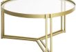 Elevate Our Living Space with the Taylee Gold Coffee Table