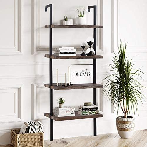 Exploring Our Modern 4-Tier Wall Mount Industrial Bookshelf