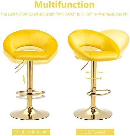 Elevate Our Space: Reviewing NORDICANA's Chic Yellow Bar Stools