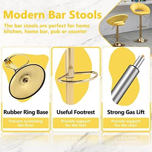 Elevate Our Space: Reviewing NORDICANA's Chic⁢ Yellow Bar Stools