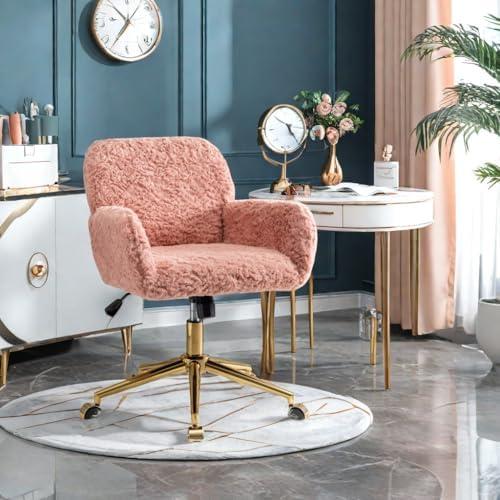 Elevate Our Workspace: A Review of ChicFurnit Pink & ⁣Golden Desk Chair