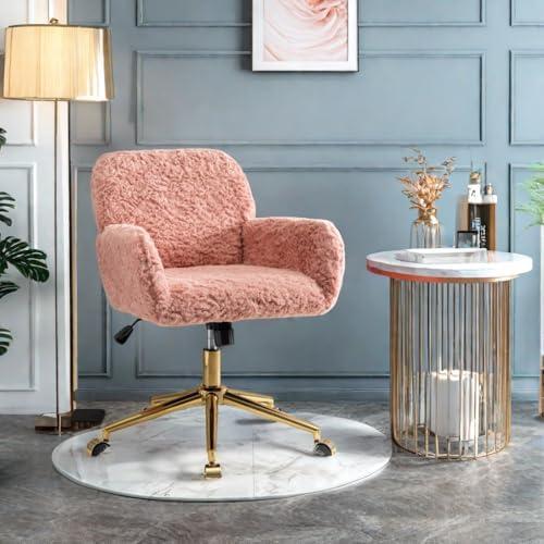 Elevate Our Workspace: A Review of ChicFurnit⁤ Pink & Golden Desk Chair