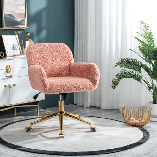 Elevate ​Our Workspace: A Review of ChicFurnit Pink & ⁣Golden Desk ⁢Chair