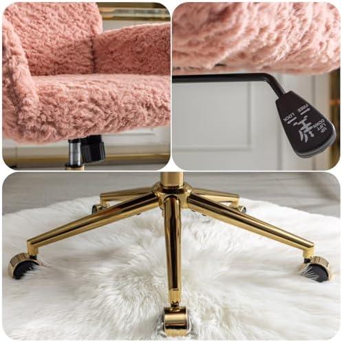 Elevate Our Workspace: A Review of ChicFurnit Pink & Golden Desk Chair