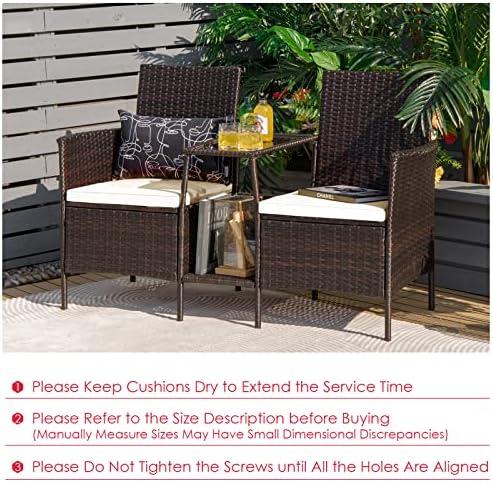 Cozy Conversations: Our Take on Tangkula's Rattan Set