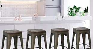 Elevate Our Home Style: Review of 24-Inch Metal Bar Stools