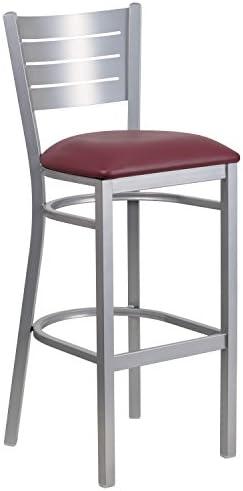 Elevate Our Space: The EMMA + OLIVER Burgundy Barstool