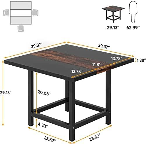 Discovering Functionality and Style: Our Review of LITTLE TREE's Rustic Black Dining Table