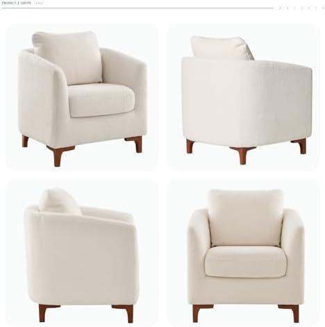 Discover Comfort and Style with COLAMY's Cream Accent Chair Set