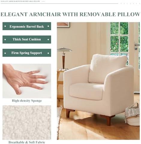 Discover Comfort and Style with COLAMY's Cream Accent Chair Set