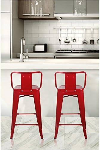 Elevate Our Space: A⁣ Review of GIA's Sleek Red Bar Stools