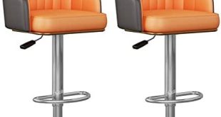 Stylish Seating: Our Review of the Orange PU Leather Bar Stools