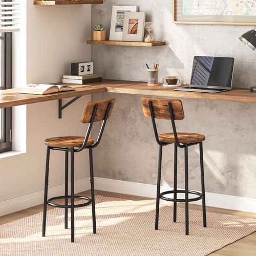 Elevate Our Space: A Review ⁣of HOOBRO's Rustic ⁣Bar Stools