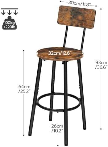 Elevate Our Space: A Review ⁢of HOOBRO's Rustic Bar‍ Stools