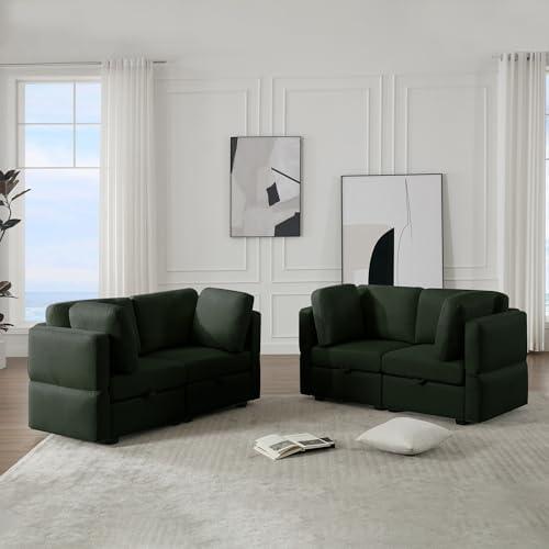 Discover Our Versatile Green Modular Sectional Sofa Set