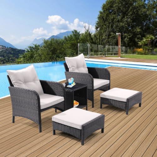 Exploring Comfort: Our Take on the 5-Piece Rattan Patio Set