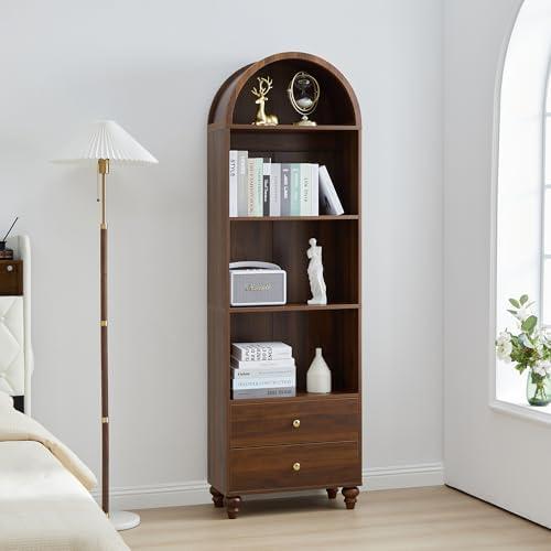 Exploring Our Stylish 75.59” Arched Bookcase Experience