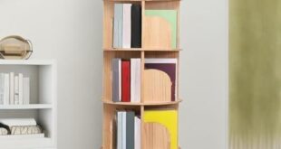 Discover Our Space-Saving 5-Tier Rotating Bookshelf Gem!