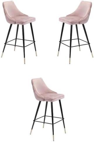 Stylish Comfort: Our Review of Pink Velvet Bar Stools Set