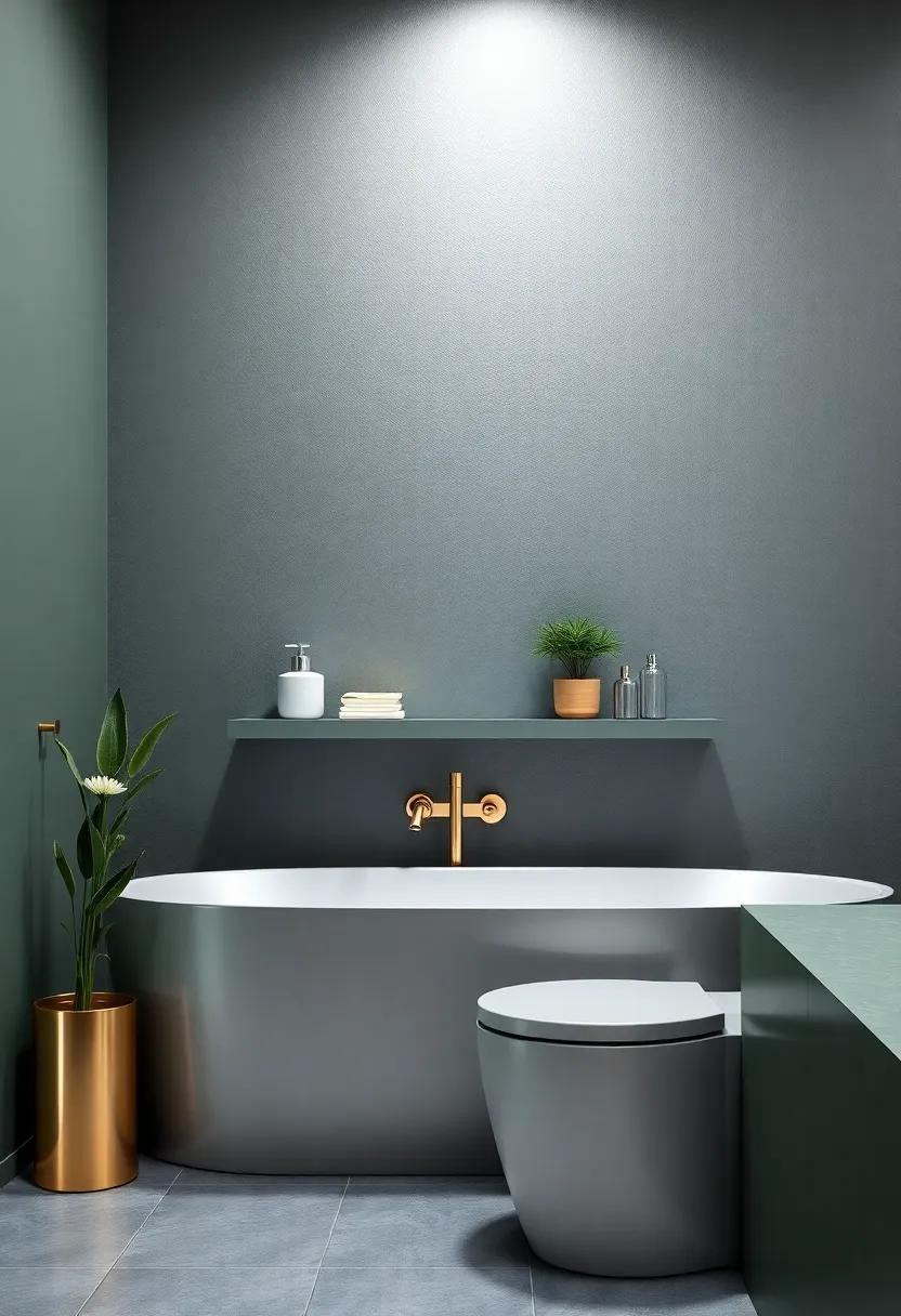 Elevate Your Space: Creative Bathroom Wall Color Ideas Featuring Stunning Metallic Finishes