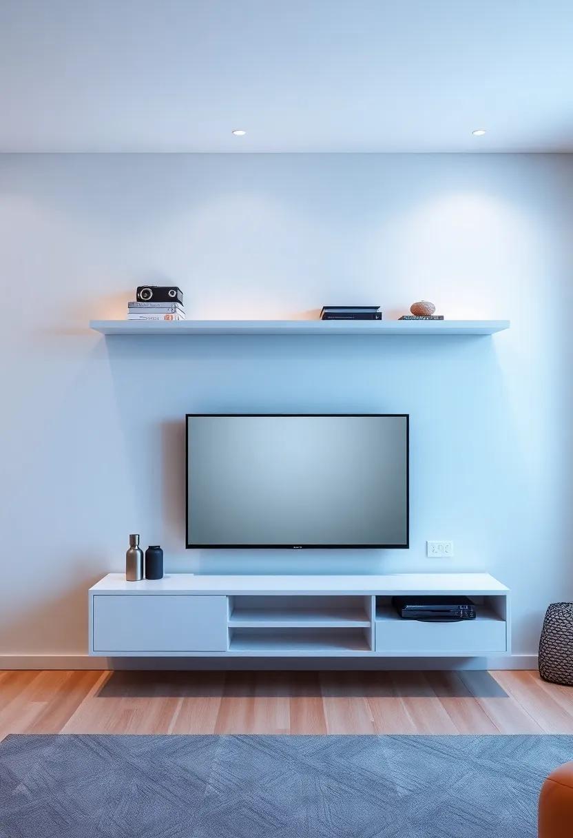 Elevate Your Living Room: Stylish TV Units with Floating Shelves for a Modern Touch