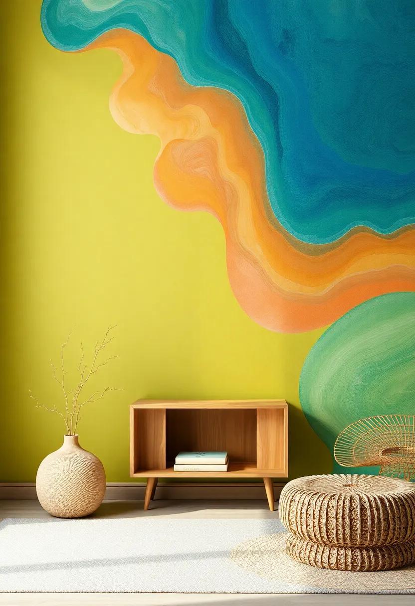 Embracing Nature: Harmonizing Living Room Walls with Natural Materials and Colors