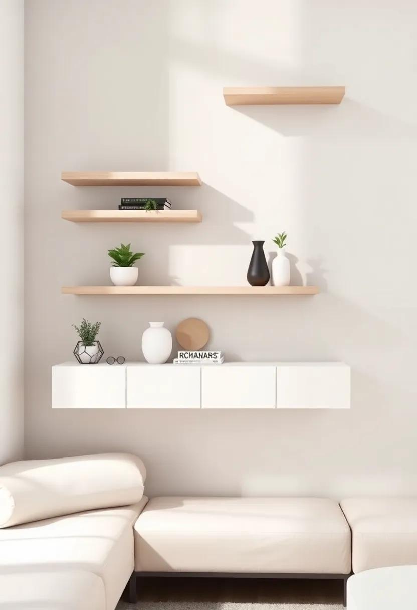 Elevate Your Living Room Aesthetics: The Allure of Floating Corner Shelves