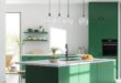 Revitalize Your Space: Embracing the Allure of a Green Kitchen Island Design