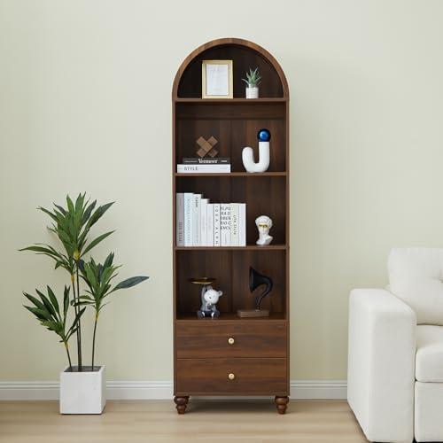 Exploring Our Stylish 75.59'' Arched Bookcase Experience