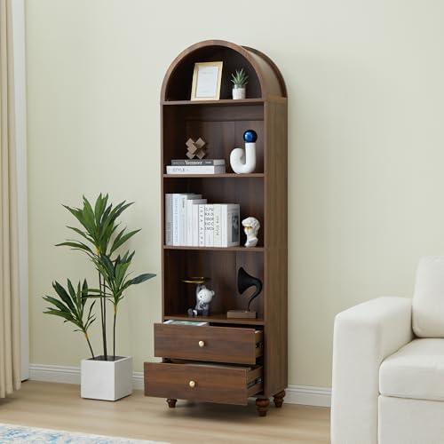 Exploring Our Stylish 75.59'' Arched Bookcase Experience