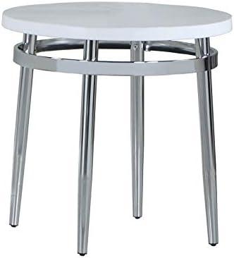 Elegant Glam: Our Review of the Round White & Chrome End Table