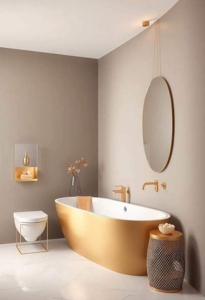 Transform Your Bathroom with Radiant Gold Accents for a Touch of Luxury